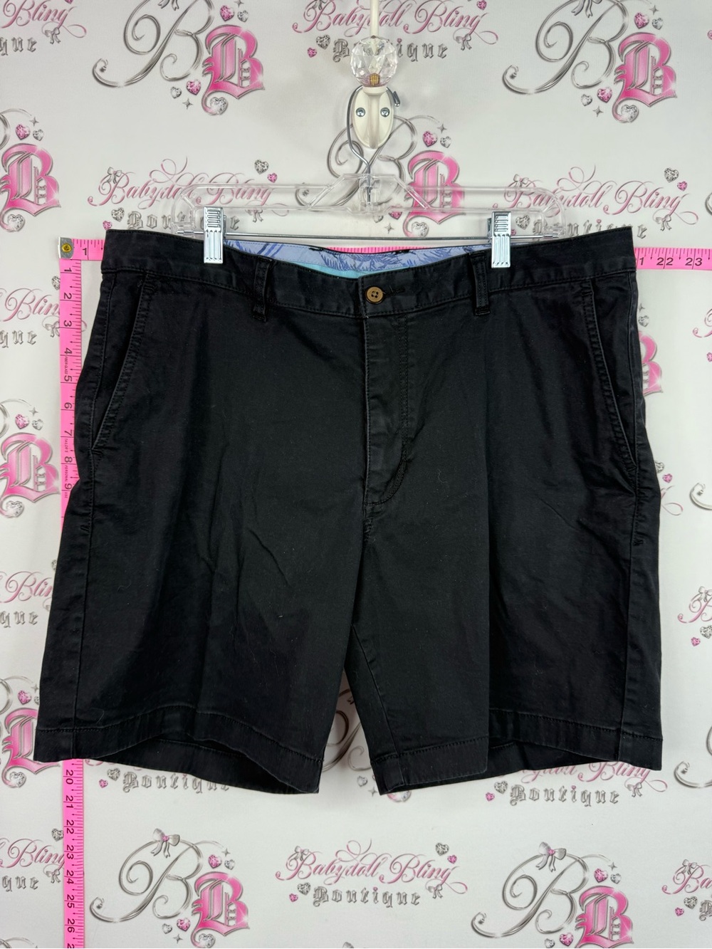 Tommy Bahama Black Flat Front Men's Shorts